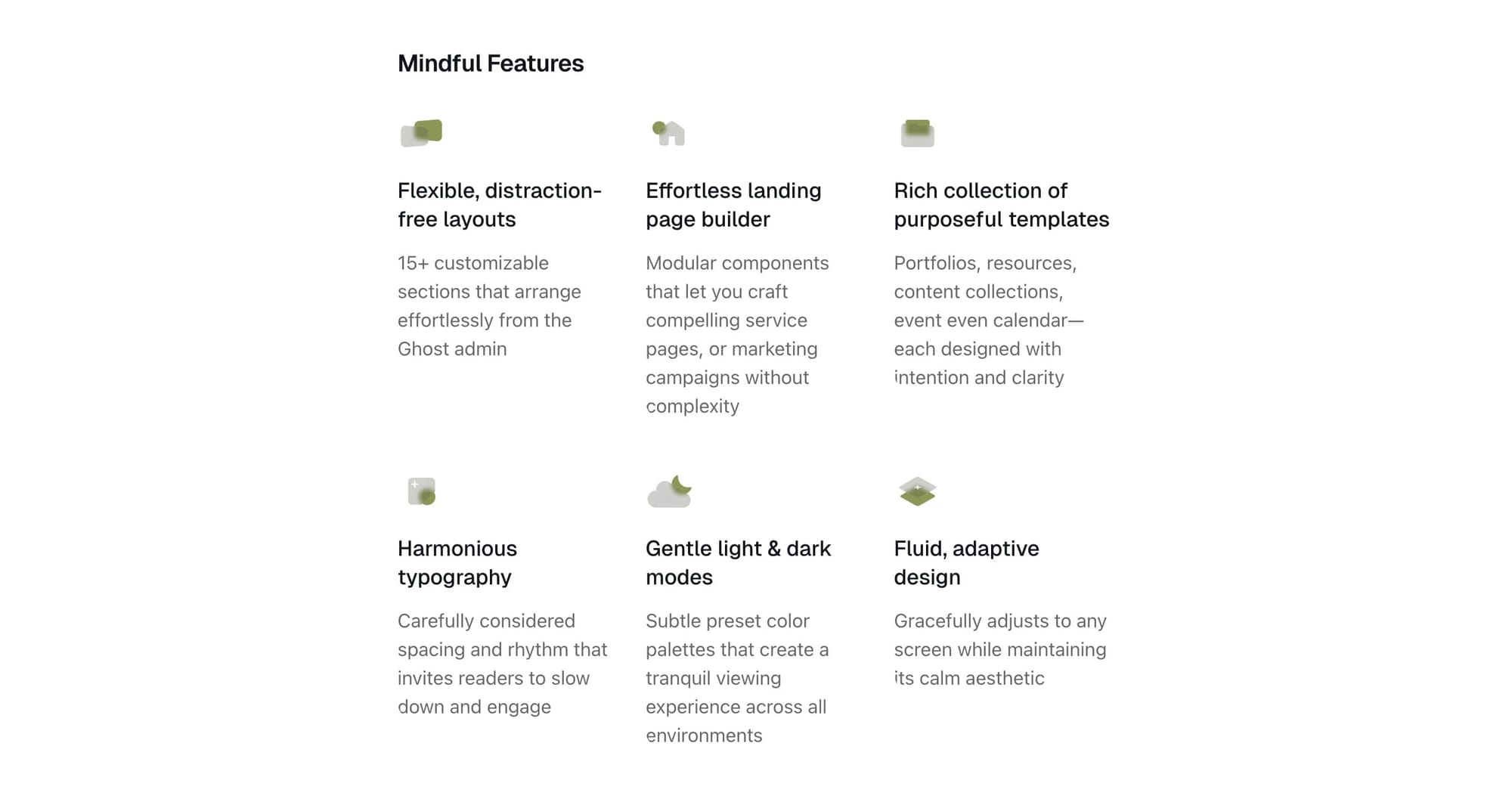 Static text section