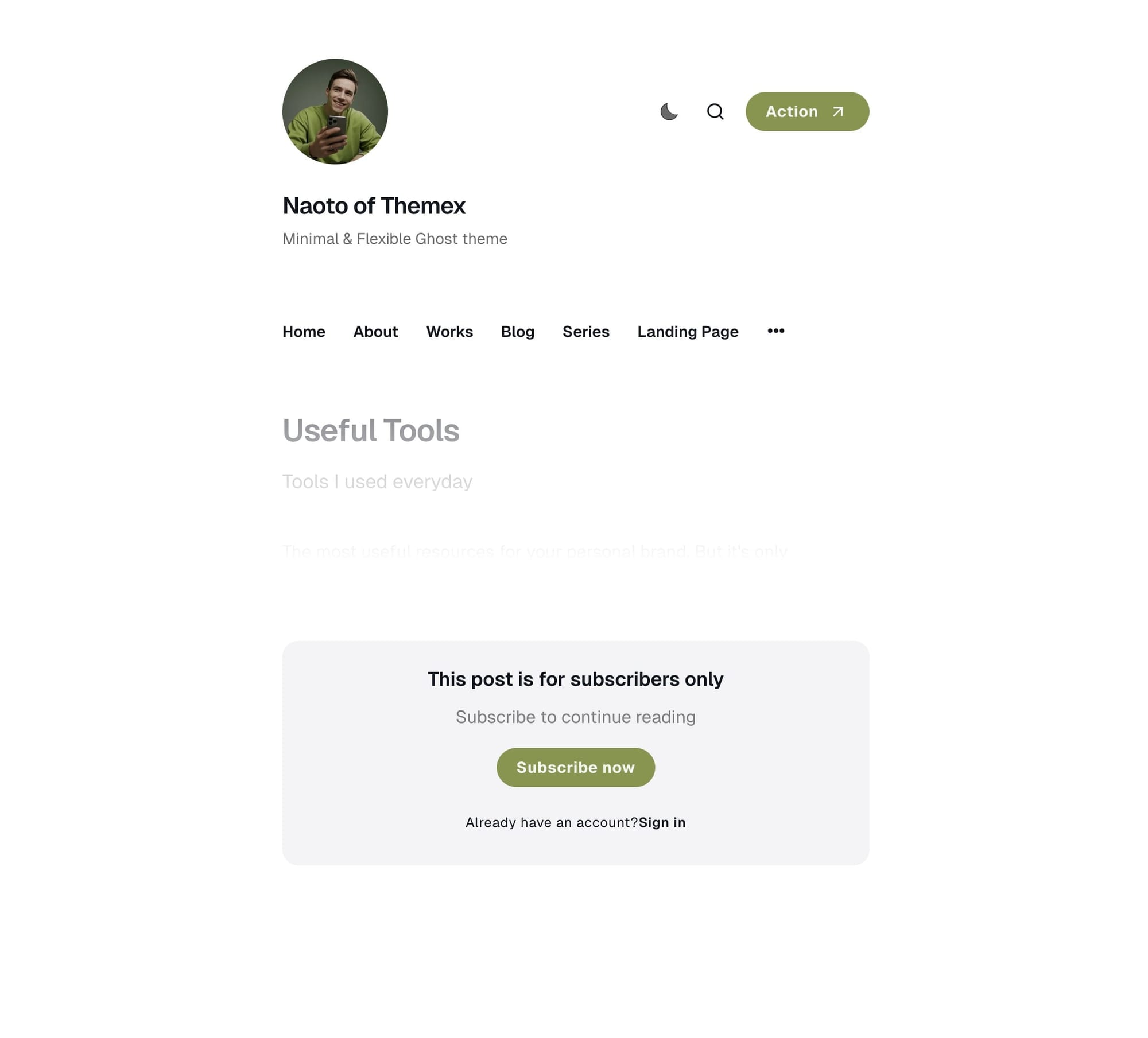 Collection template example 2