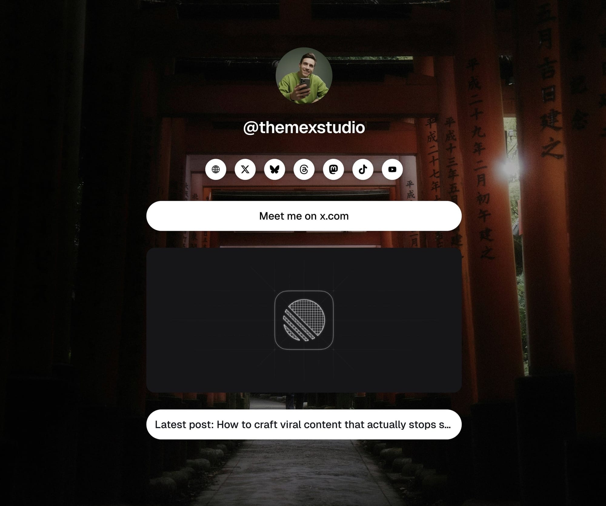 Linktree template example