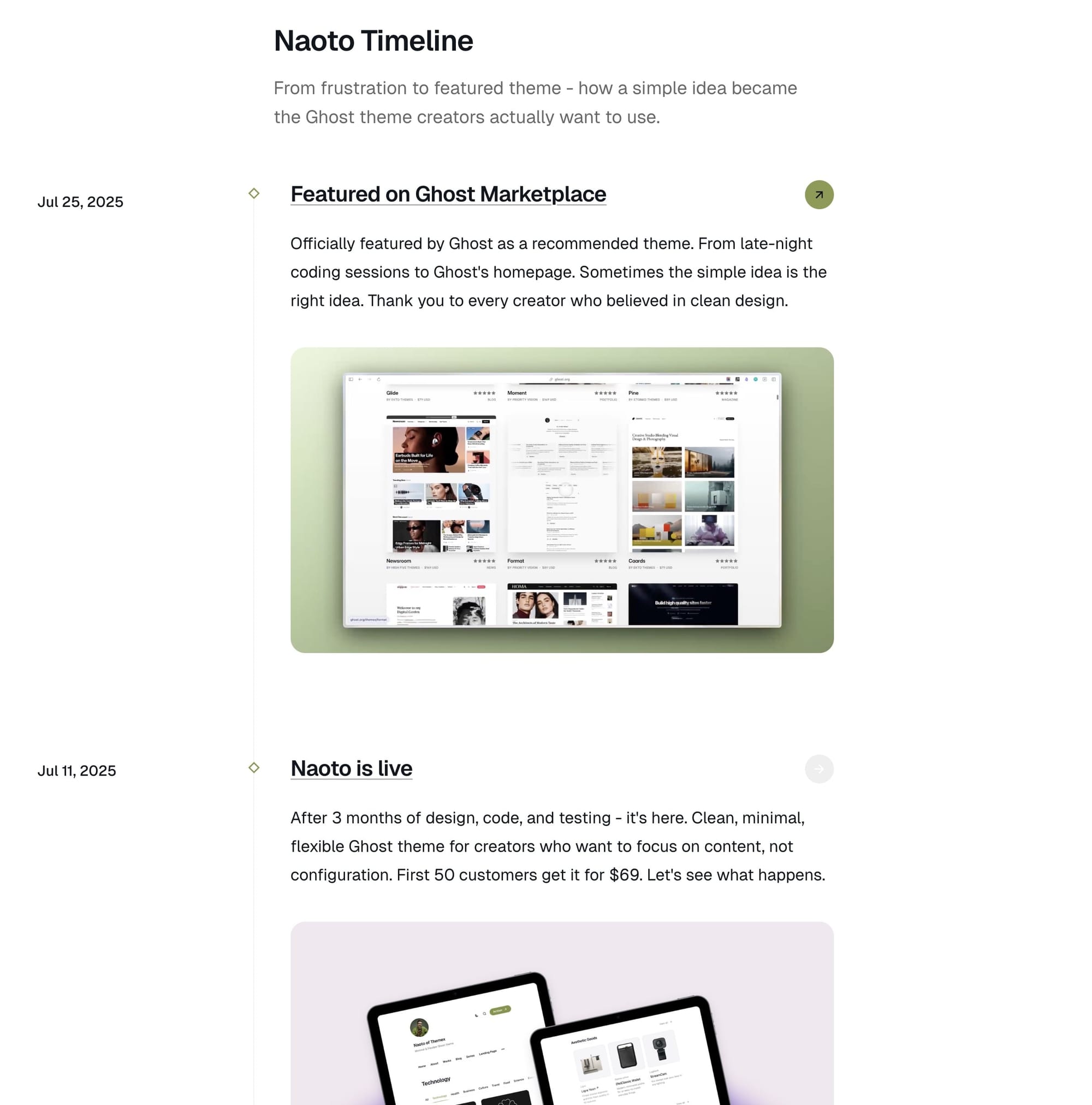 Timeline template example