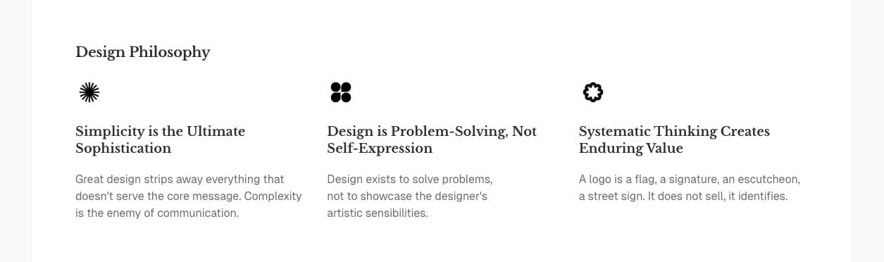Static text section