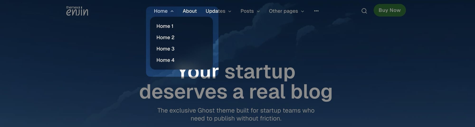 Navigation dropdown menu example