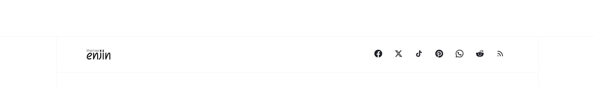 Social links in footer