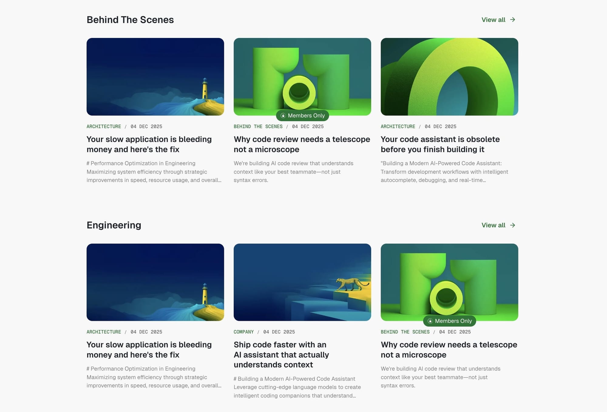 Tag-based posts sections