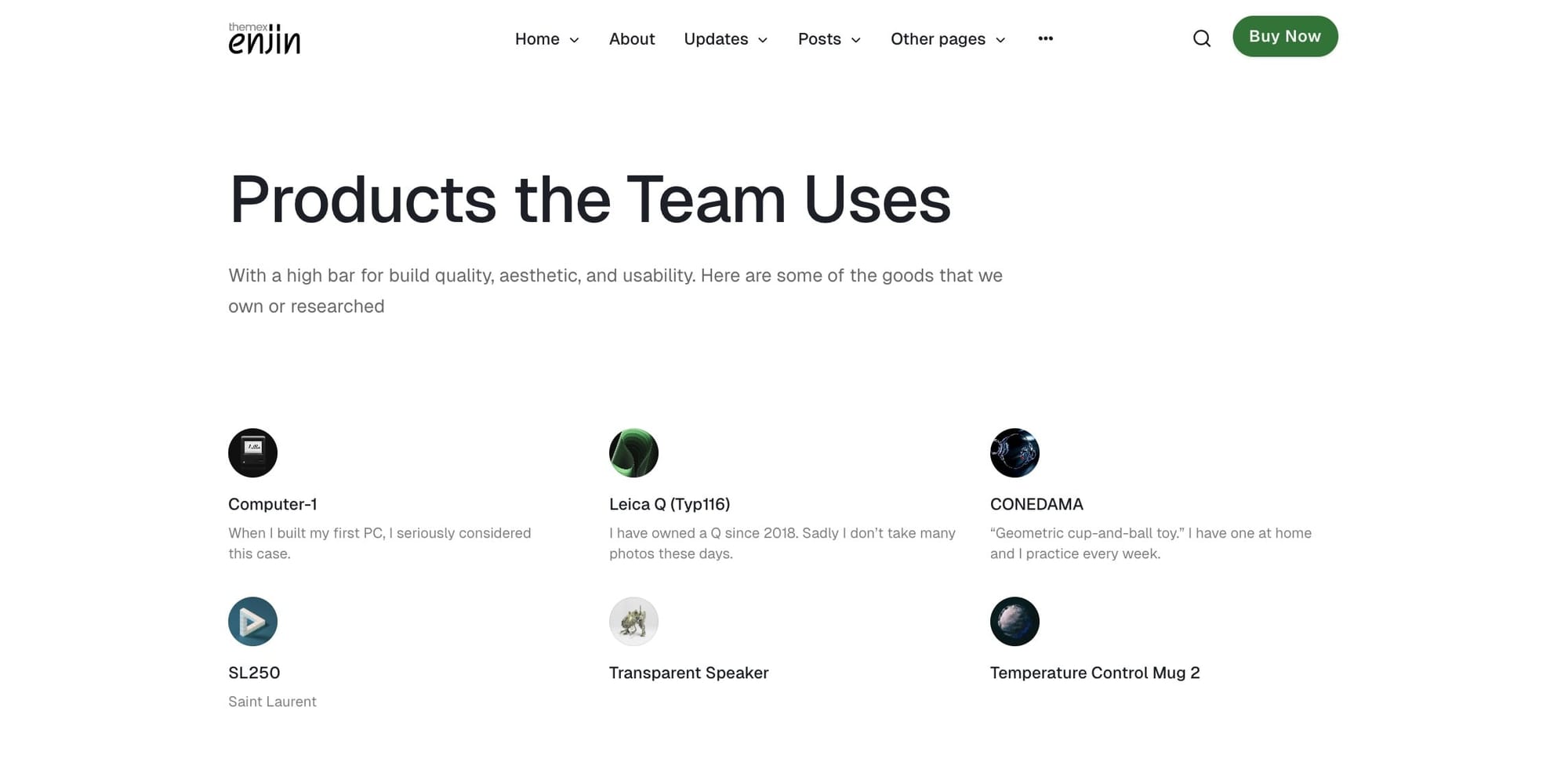 Collection page template