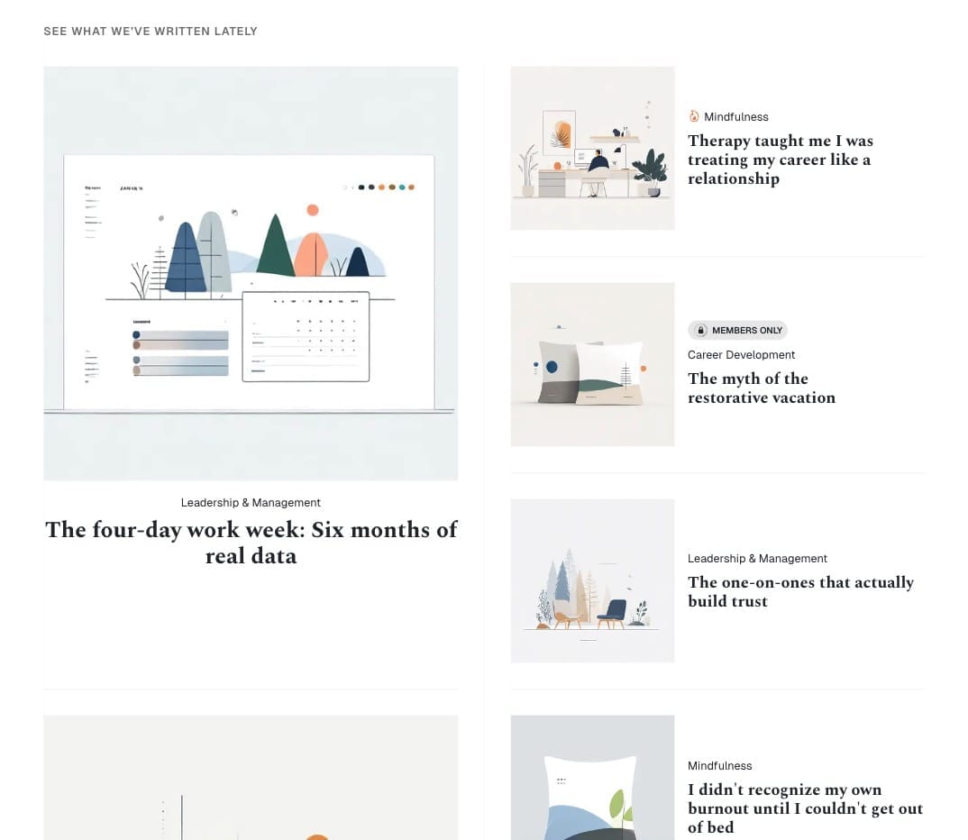 Latest posts section