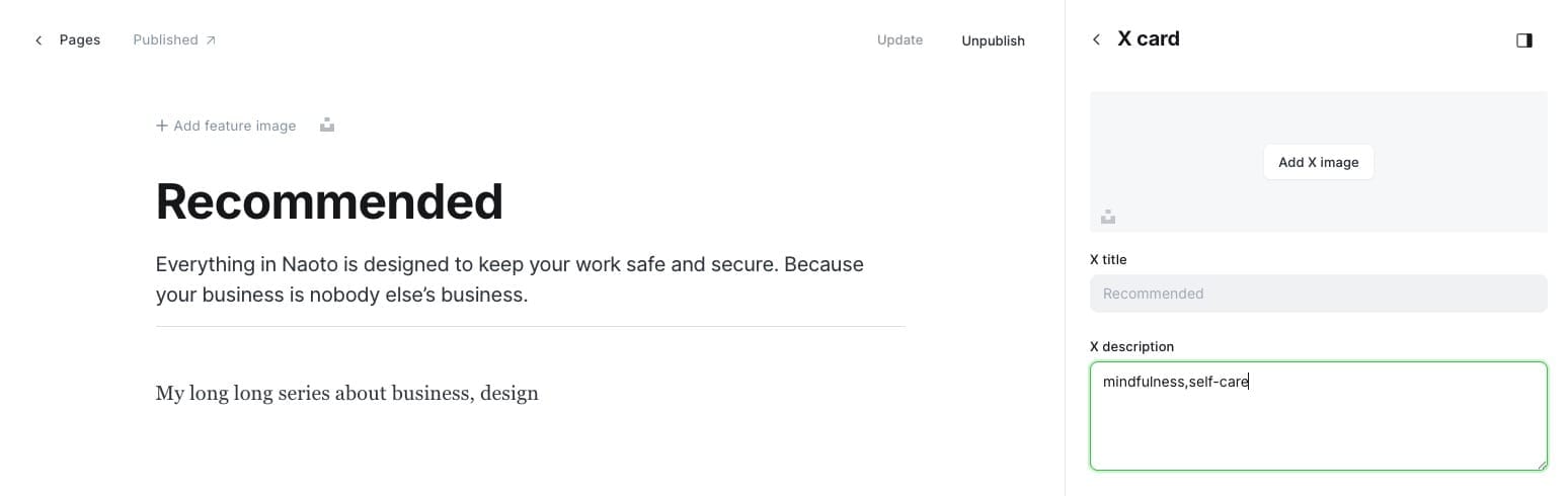 Custom posts settings continued
