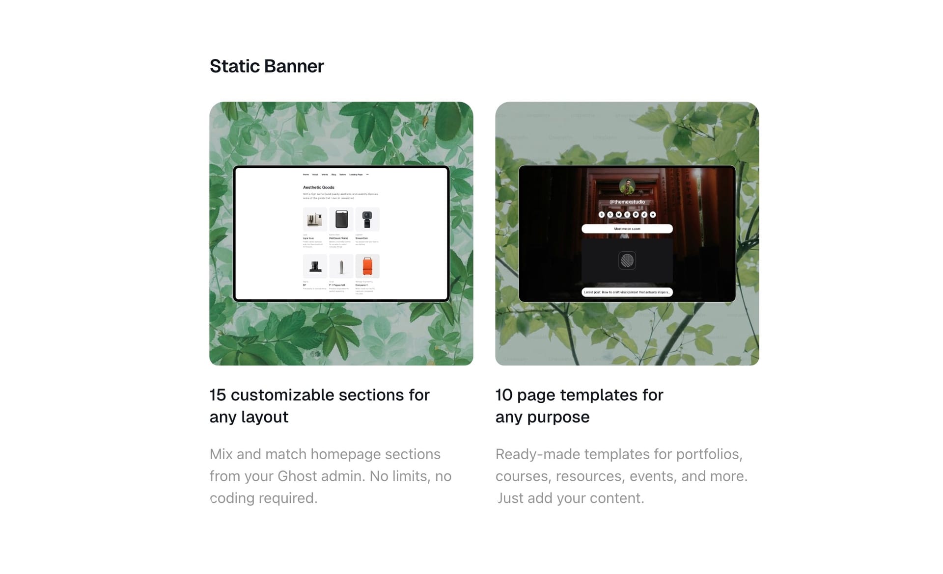 Add Static Banner