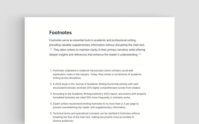 Support footnotes on Posts/Pages