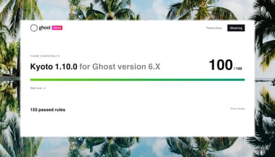 Kyoto is 100% compatible with Ghost 6