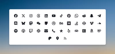 Accessibility, social links, performance & sharing improvements