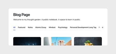 Blog category navigation