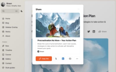 Native share button