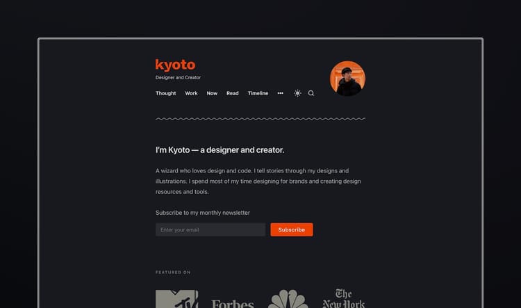 Dark mode for Kyoto Ghost theme