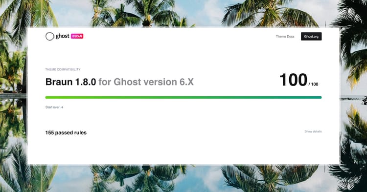 Braun is 100% compatible with Ghost 6