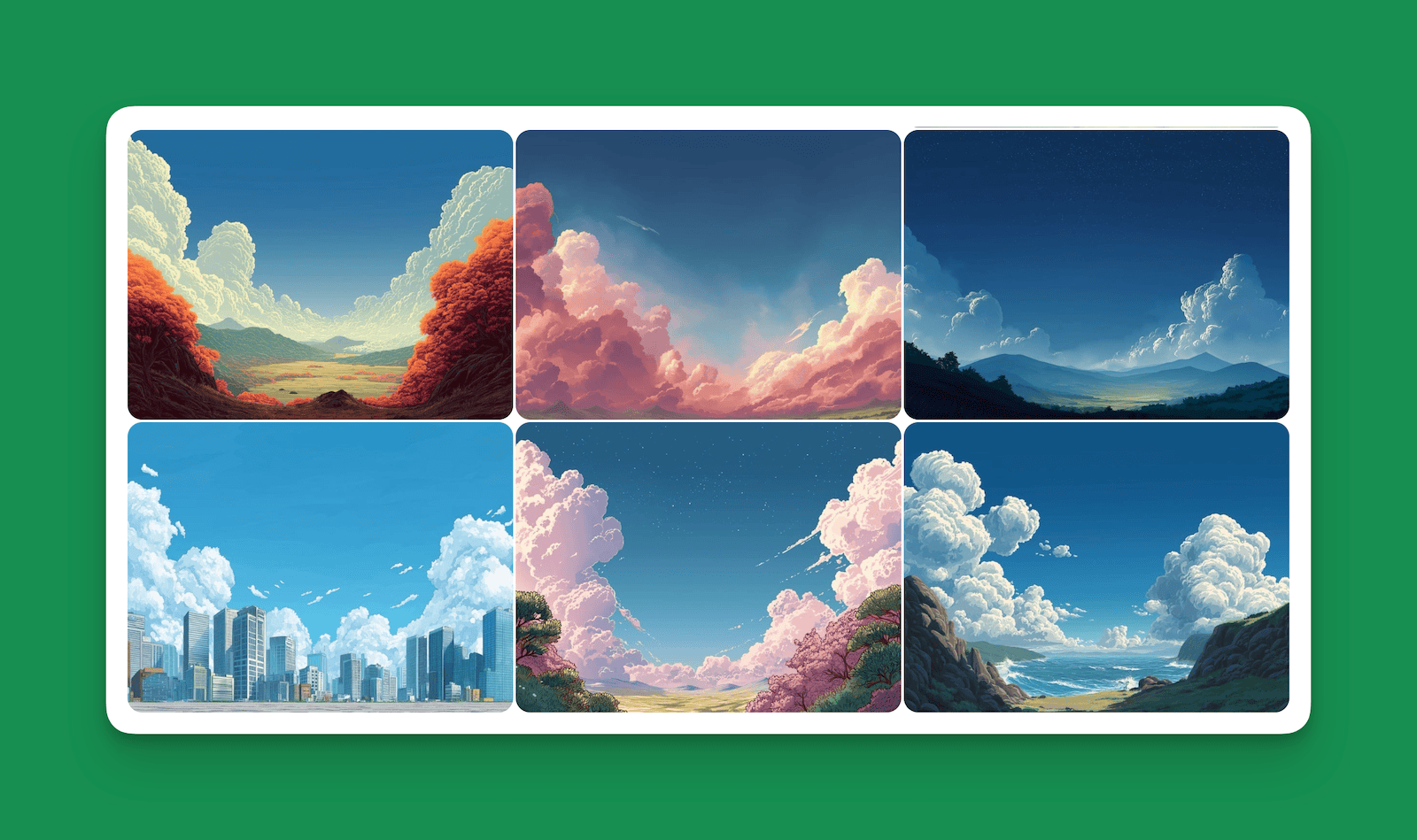 Preset background images